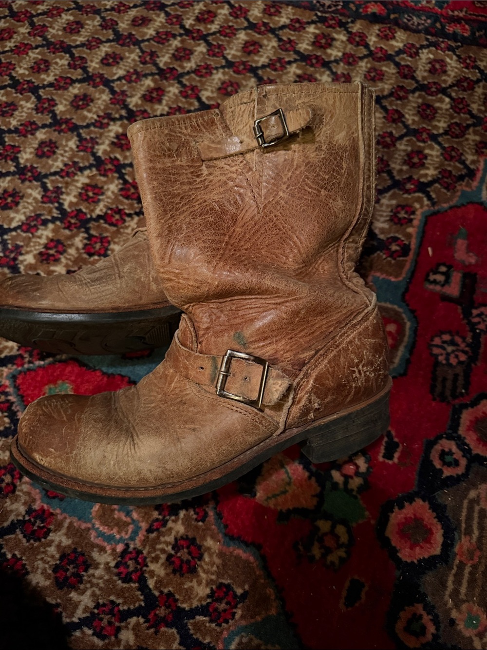 Classic womens Frye Brown Leather Engineer Boots